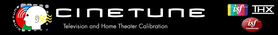 Cinetune logo, TV calibration and home theater calibration